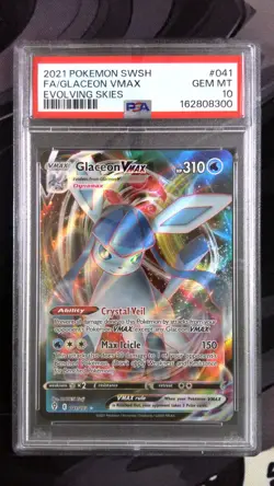 PSA 10 Glaceon Vmax Pokemon Sword & Shield Evolving Skies #041 - Image 1