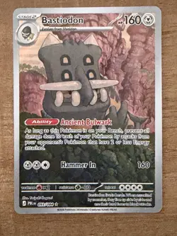 Bastiodon PBL IR Pitch Black 93 Illustration Rare Pokemon TCG NM - Fresh - Image 1