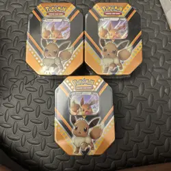 Pokemon TCG: Eevee V Powers sealed tin 2020 - 4 Booster Packs Ea Tin - 3x TINS 820650807794 - Image 2