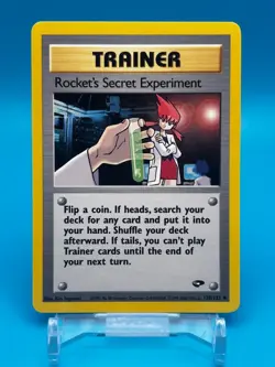 Rocket's Secret Experiment Pokemon Card Gym Challenge Set #120 Near Mint Trainer - Image 1