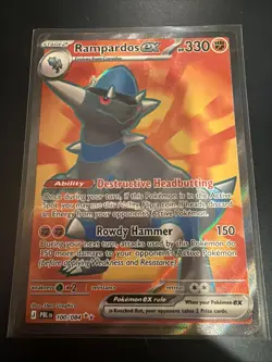 Pokemon Rampardos EX 100/084 Ultra Rare Holo Pitch Black NM Nintendo Game Freak - Image 1