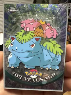 2000 Topps Chrome Pokemon TV Animation Edition Venusaur #03 NM/LP - Image 1