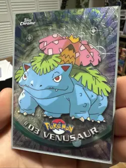 2000 Topps Chrome Pokemon TV Animation Edition Venusaur #03 NM/LP - Image 2
