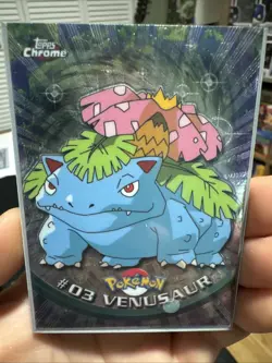 2000 Topps Chrome Pokemon TV Animation Edition Venusaur #03 NM/LP - Image 3