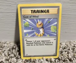 Pokemon TCG Gust of Wind Base Set 93/102 Regular Unlimited Common LP - Image 1