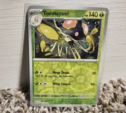 Toedscruel Reverse Holo - 018/142 - Stellar Crown Pokemon 2024 - Image 1