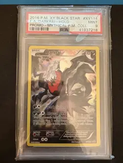 2016 POKEMON XY BLACK STAR PROMO #XY114 FULL ART/DARKRAI PSA 9 - Image 1