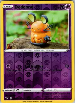Pokemon SWSH04 Dedenne 077/185 Yuka Morii NM Reverse Holo - Image 1