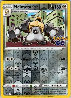 Pokemon PGO Melmetal 046/078 Shigenori Negishi NM Reverse Holo - Image 1