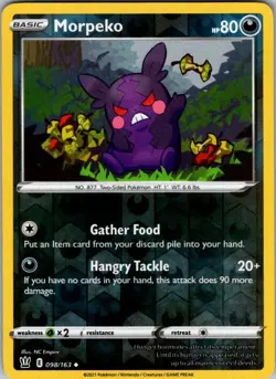 Pokemon SWSH05 Morpeko 098/163 NC Empire NM Reverse Holo - Image 1