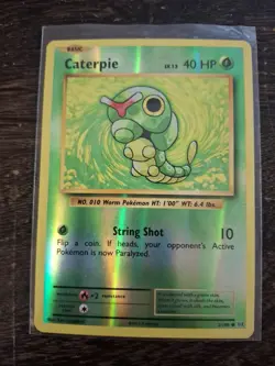 Caterpie 3/108 Common Evolutions Pokemon Reverse Holo NM/M TCG - Image 1