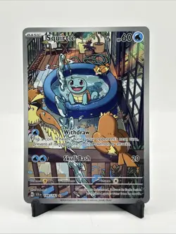 Pokemon TCG Squirtle Stellar Crown Illustration Rare Holo Card 148/142 Sv07 - Image 1