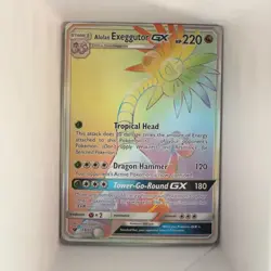 Alolan Exeggutor GX 118/111 Rainbow Rare Crimson Invasion Pokemon Near Mint - Image 1