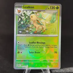 Leafeon 005/131 Rare Prismatic Evolutions Pokemon Master Ball Holo Near Mint - Image 1