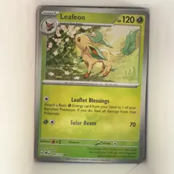 Leafeon 005/131 Rare Prismatic Evolutions Pokemon Master Ball Holo Near Mint - Image 2
