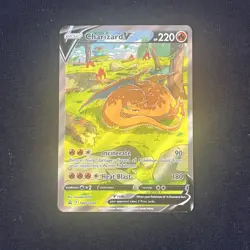 Charizard V SWSH260 Full Art Holo Black Star Promo Pokemon Card LP - Image 1