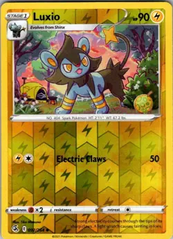 Pokemon SWSH08 Luxio 092/264 Tika Matsuno NM Reverse Holo - Image 1