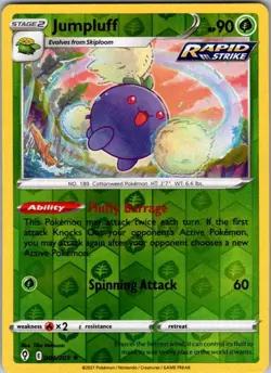 Pokemon SWSH07 Jumpluff 004/203 Tika Matsuno NM Reverse Holo - Image 1