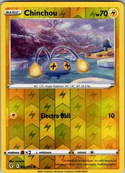 Pokemon SWSH07 Chinchou 052/203 sowsow NM Reverse Holo - Image 1