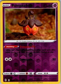 Pokemon SWSH07 Pumpkaboo 076/203 Yuka Morii NM Reverse Holo - Image 1
