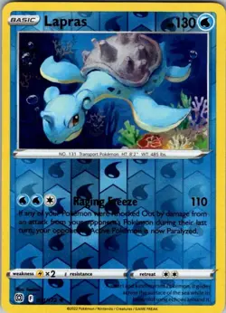 Pokemon SWSH09 Lapras 031/172 naoki saito NM Reverse Holo - Image 1