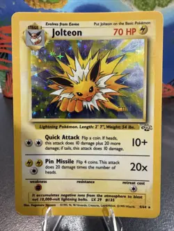 Pokemon TCG Jolteon Jungle 4/64 Holo Unlimited Holo Rare - Image 1