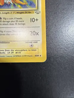 Pokemon TCG Jolteon Jungle 4/64 Holo Unlimited Holo Rare - Image 4