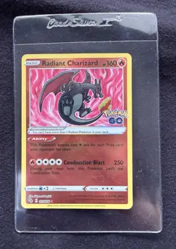 Radiant Charizard Radiant Rare Pokemon GO PGO Fire Holo 011/078 2022 NM - Image 1