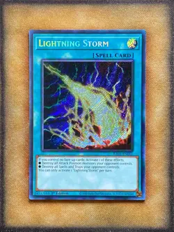 Yugioh Lightning Storm RA01-EN061 Secret Rare 1st Ed NM - Image 1