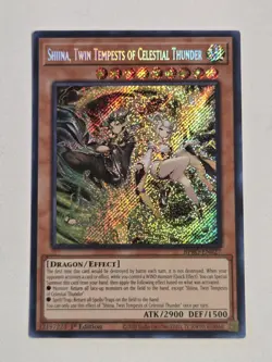 Shiina, Twin Tempests of Celestial Thunder BPRO-EN027 Secret Rare Yugioh Mint - Image 1