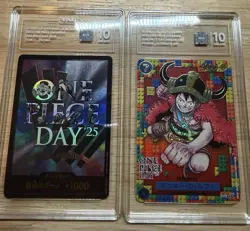 TAG 10 SET - One Piece Day 25 Premium Card Collection - Luffy P-110 & DON Card - Image 1