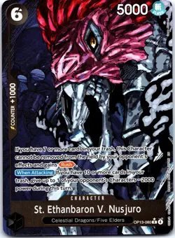 ST. ETHANBARON V. NUSJURO (ALTERNATE ART) OP13-080 CARRYING ON HIS WILL ONEPIECE - Image 1