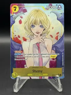 Bandai One Piece CCG Stussy OP13-110 Carrying on His Will SR Alt Art Foil NM - Image 1