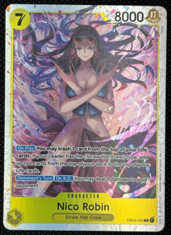 2024 One Piece TCG EB03 Extra Booster Heroines Edition Nico Robin #055 SR Foil - Image 1