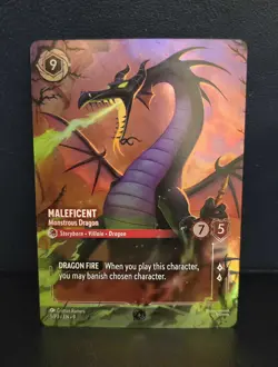Disney Lorcana - Maleficent Monstrous Dragon - SET CHAMPS TOP 8 FOIL PROMO 5/P3 - Image 1
