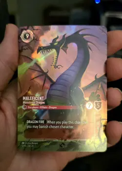 Disney Lorcana - Maleficent Monstrous Dragon - SET CHAMPS TOP 8 FOIL PROMO 5/P3 - Image 2