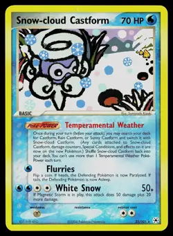 Pokemon Card - Snow-cloud Castform Hidden Legends 25/101 Rare - Image 1