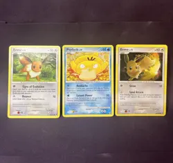 Lot Of 3 Vintage 2008-2009 Eevee & Psyduck Pokemon Card Lot NM- LP - Image 1