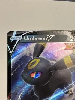 Pokemon Umbreon V SWSH203 Blue Line Factory Error Card Black Star Promo Holo NM - Image 2