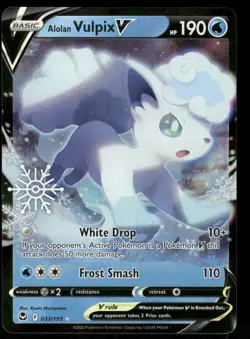 Pokemon Cards Alolan Vulpix V Holiday Calendar 033/195 Silver Tempest NM - Image 1