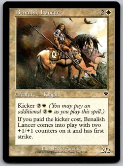 Benalish Lancer 7 Common Invasion Magic: The Gathering Lightly Played - Image 1