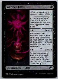Warlock Class 125 Adventures in the Forgotten Realms Magic: The Gathering Foil - Image 1