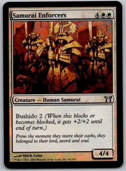 Samurai Enforcers 42 Uncommon Champions of Kamigawa Magic: The Gathering Foil LP - Image 1