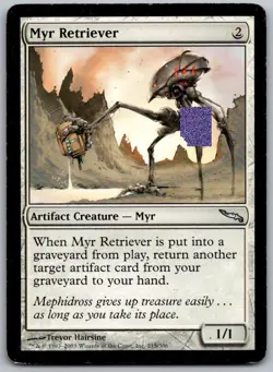Myr Retriever 215 Uncommon Mirrodin Magic: The Gathering Lightly Played - Image 1