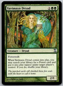 Yavimaya Dryad 235 Uncommon Time Spiral Magic: The Gathering Lightly Played - Image 1