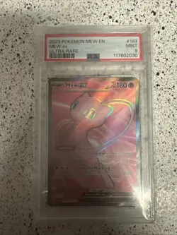 2023 Pokemon Mew en Mew EX Ultra Rare Card PSA 9 Mint 193/165 - Image 1
