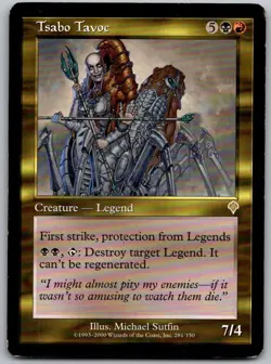 Tsabo Tavoc 281 Rare Invasion Magic: The Gathering Lightly Played - Image 1