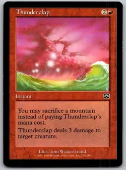 Thunderclap 219 Common Mercadian Masques Magic: The Gathering Lightly Played - Image 1