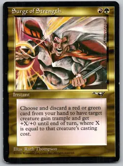 Surge of Strength Uncommon Alliances Magic: The Gathering Lightly Played - Image 1
