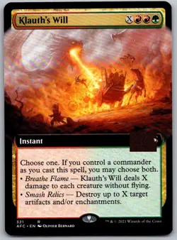Klauth's Will (Extended Art) 321 Commander: Adventures in the Forgotten Realms - Image 1